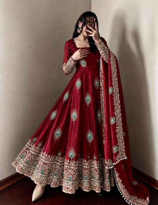 Premium Embroidered Anarkali Kurta Set with Dupatta