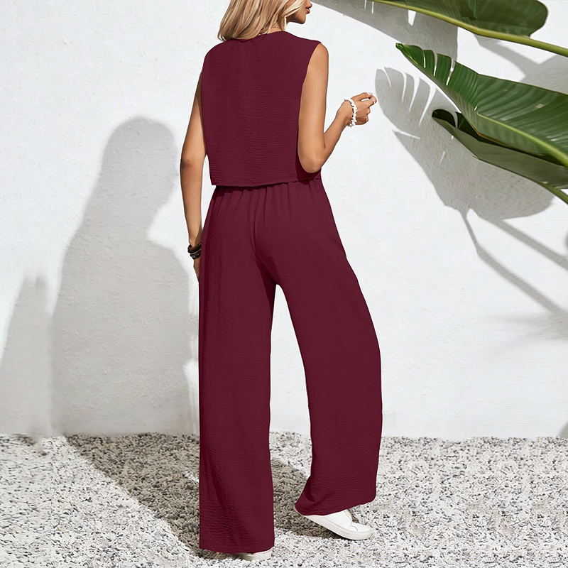 Tailored Sleeveless Co-Ord Set for Women | Premium Cotton Co-Ord