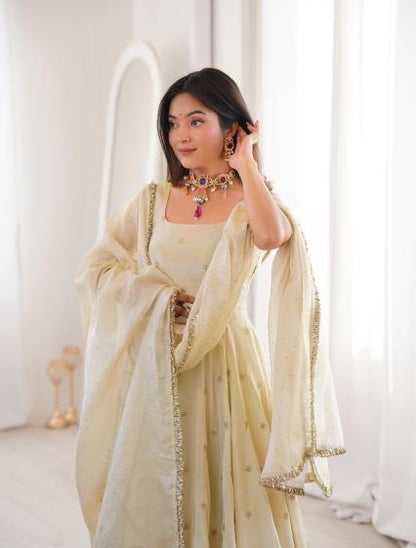 Women's Embroidered Anarkali Kurta Set with Dupatta