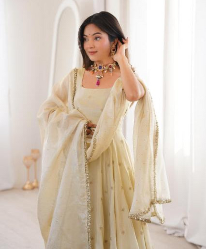 Women's Embroidered Anarkali Kurta Set with Dupatta