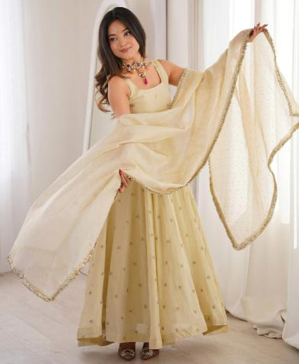 Women's Embroidered Anarkali Kurta Set with Dupatta