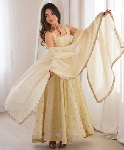 Women's Embroidered Anarkali Kurta Set with Dupatta