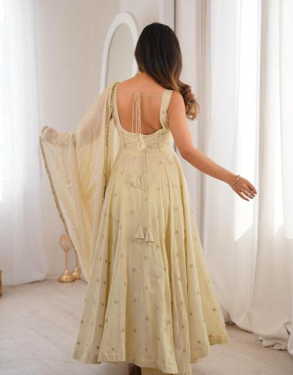 Women's Embroidered Anarkali Kurta Set with Dupatta