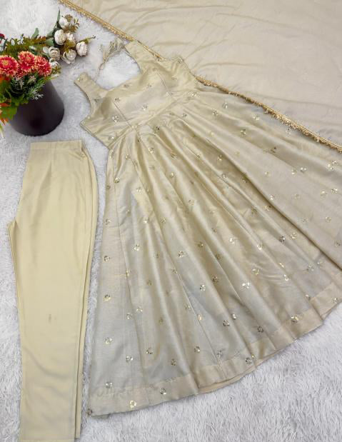 Women's Embroidered Anarkali Kurta Set with Dupatta