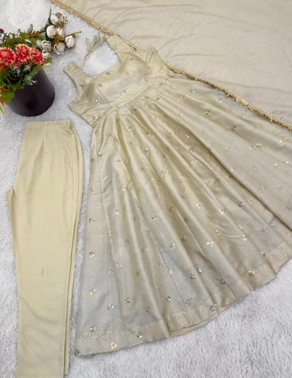 Women's Embroidered Anarkali Kurta Set with Dupatta
