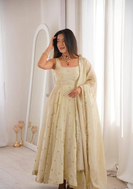 Women's Embroidered Anarkali Kurta Set with Dupatta