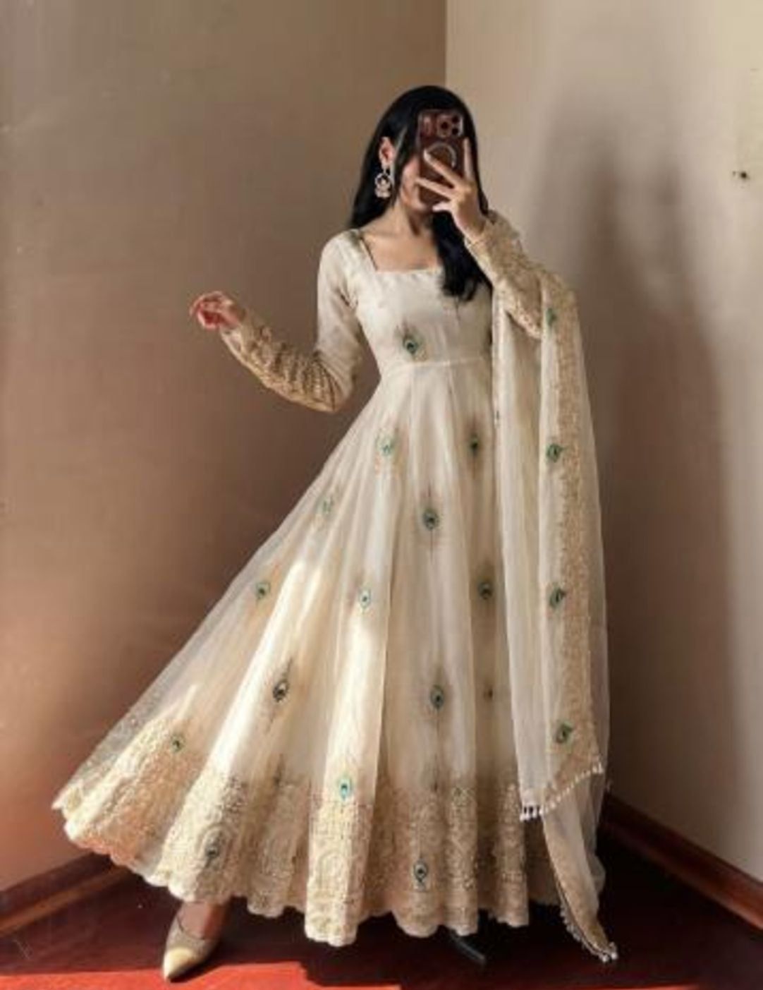 Premium Embroidered Anarkali Kurta Set with Dupatta