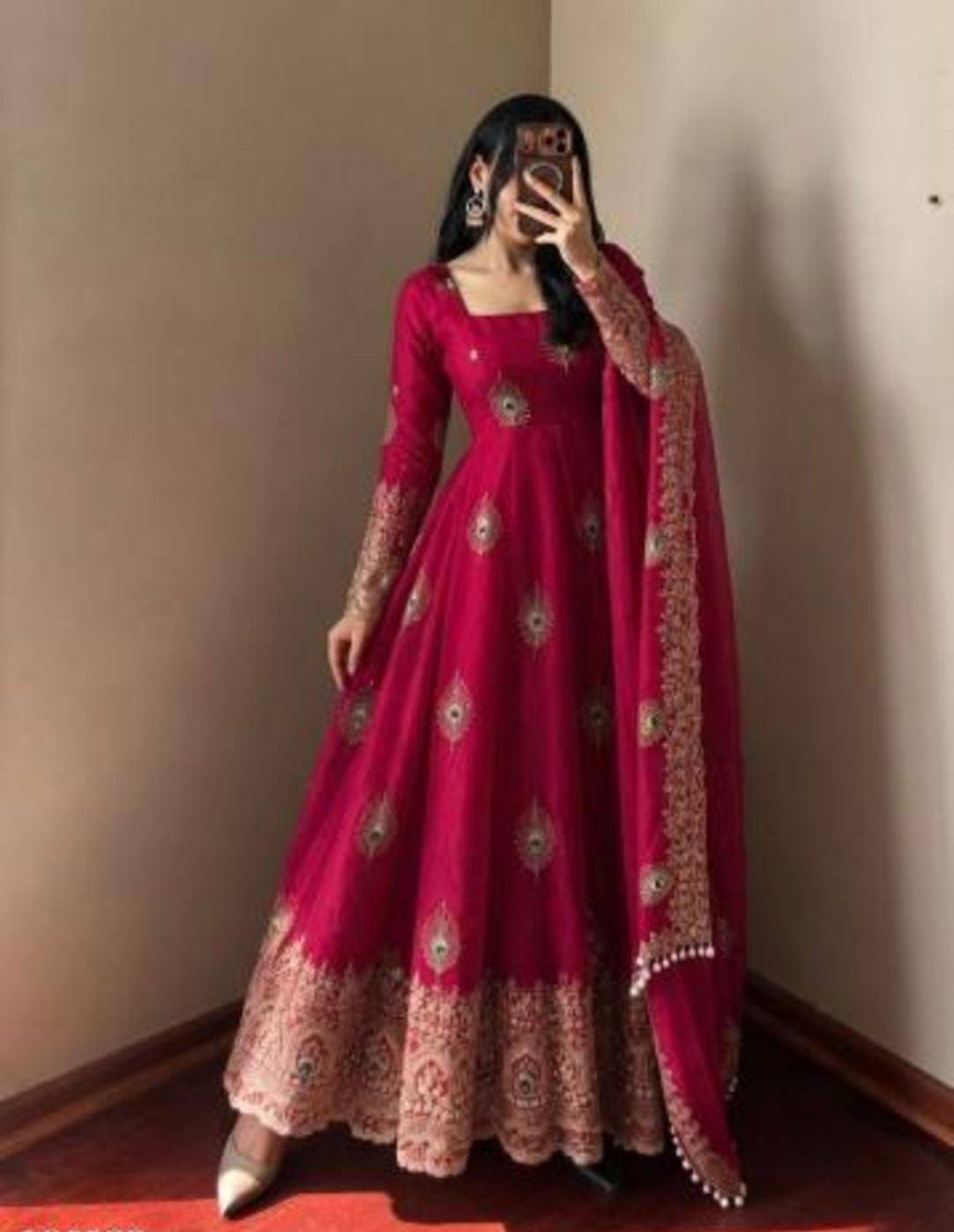 Premium Embroidered Anarkali Kurta Set with Dupatta