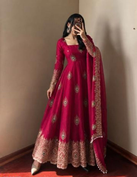 Premium Embroidered Anarkali Kurta Set with Dupatta