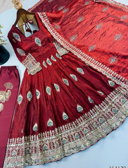 Premium Embroidered Anarkali Kurta Set with Dupatta