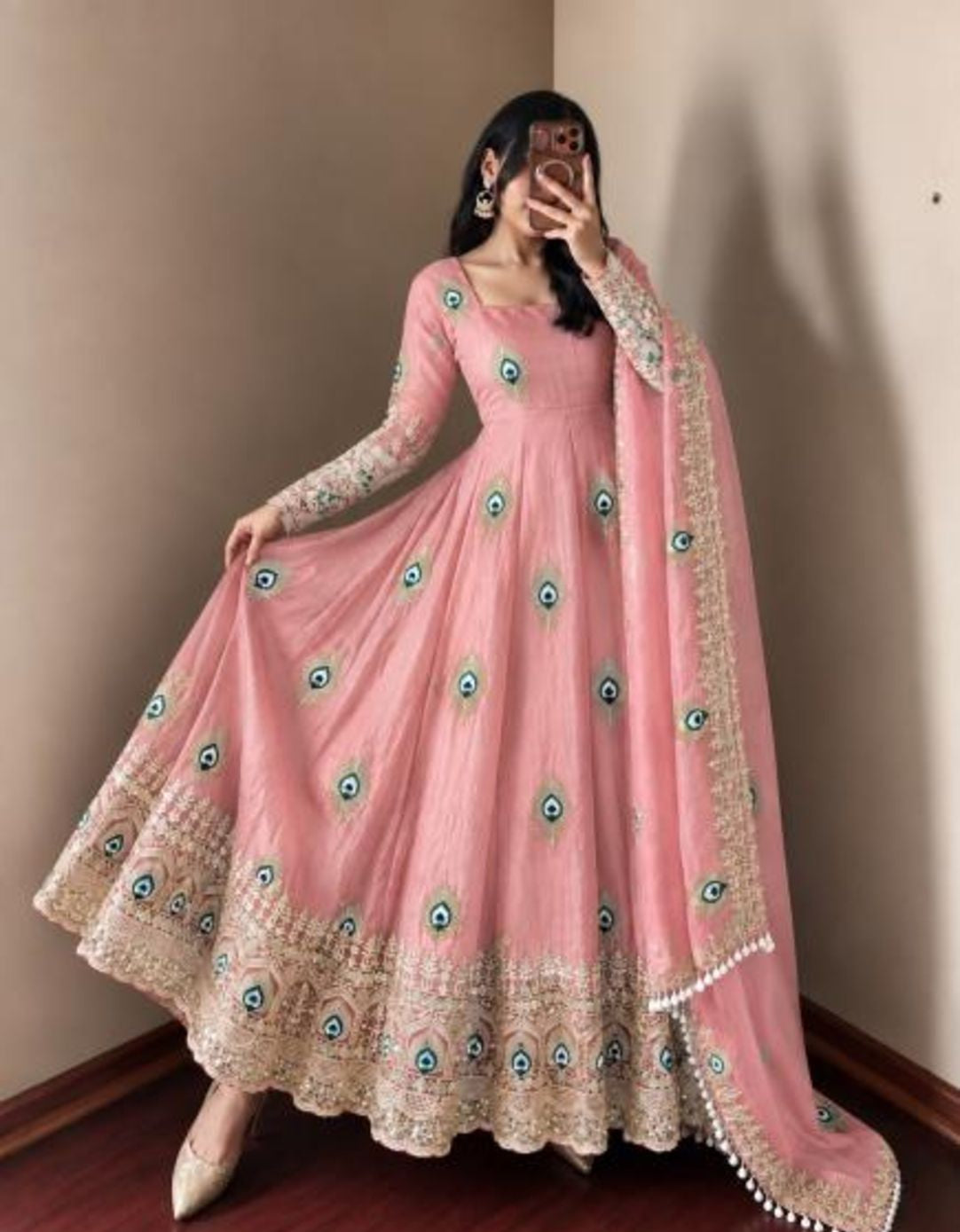 Premium Embroidered Anarkali Kurta Set with Dupatta
