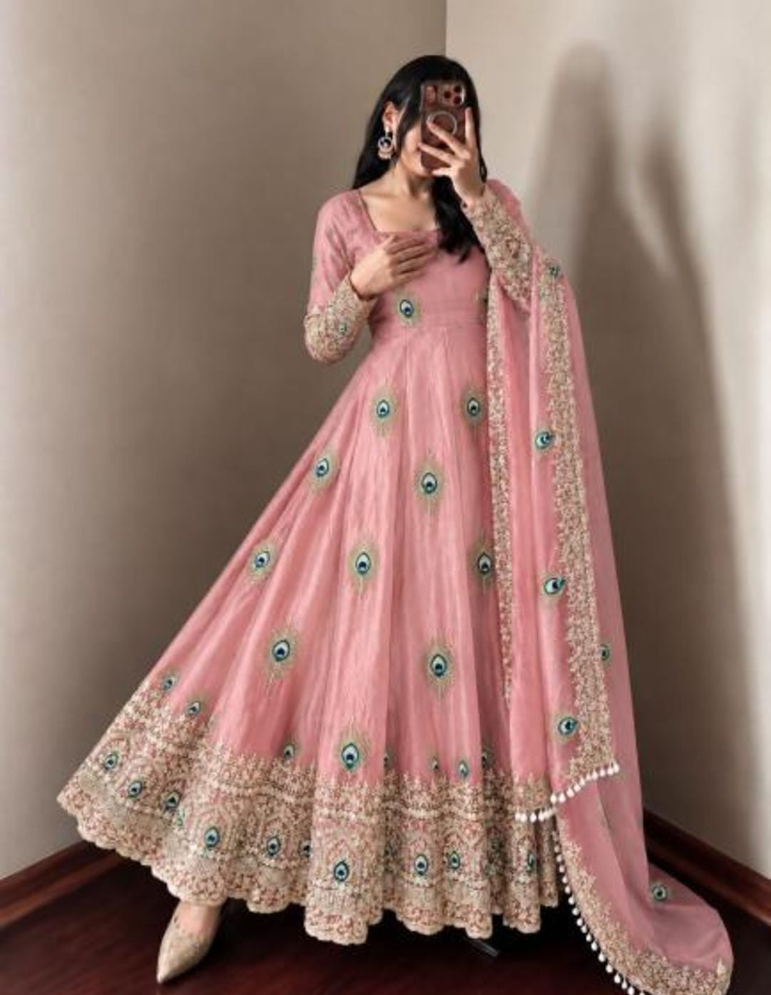 Premium Embroidered Anarkali Kurta Set with Dupatta