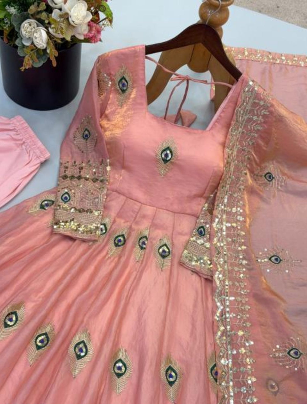 Premium Embroidered Anarkali Kurta Set with Dupatta
