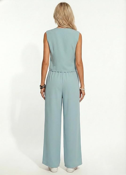 Tailored Sleeveless Co-Ord Set for Women | Premium Cotton Co-Ord