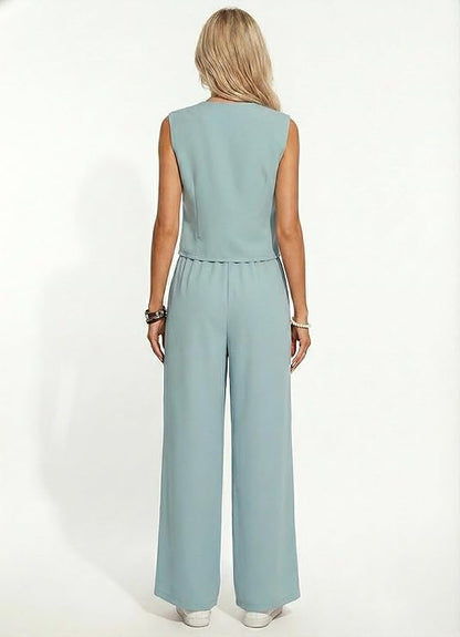 Tailored Sleeveless Co-Ord Set for Women | Premium Cotton Co-Ord