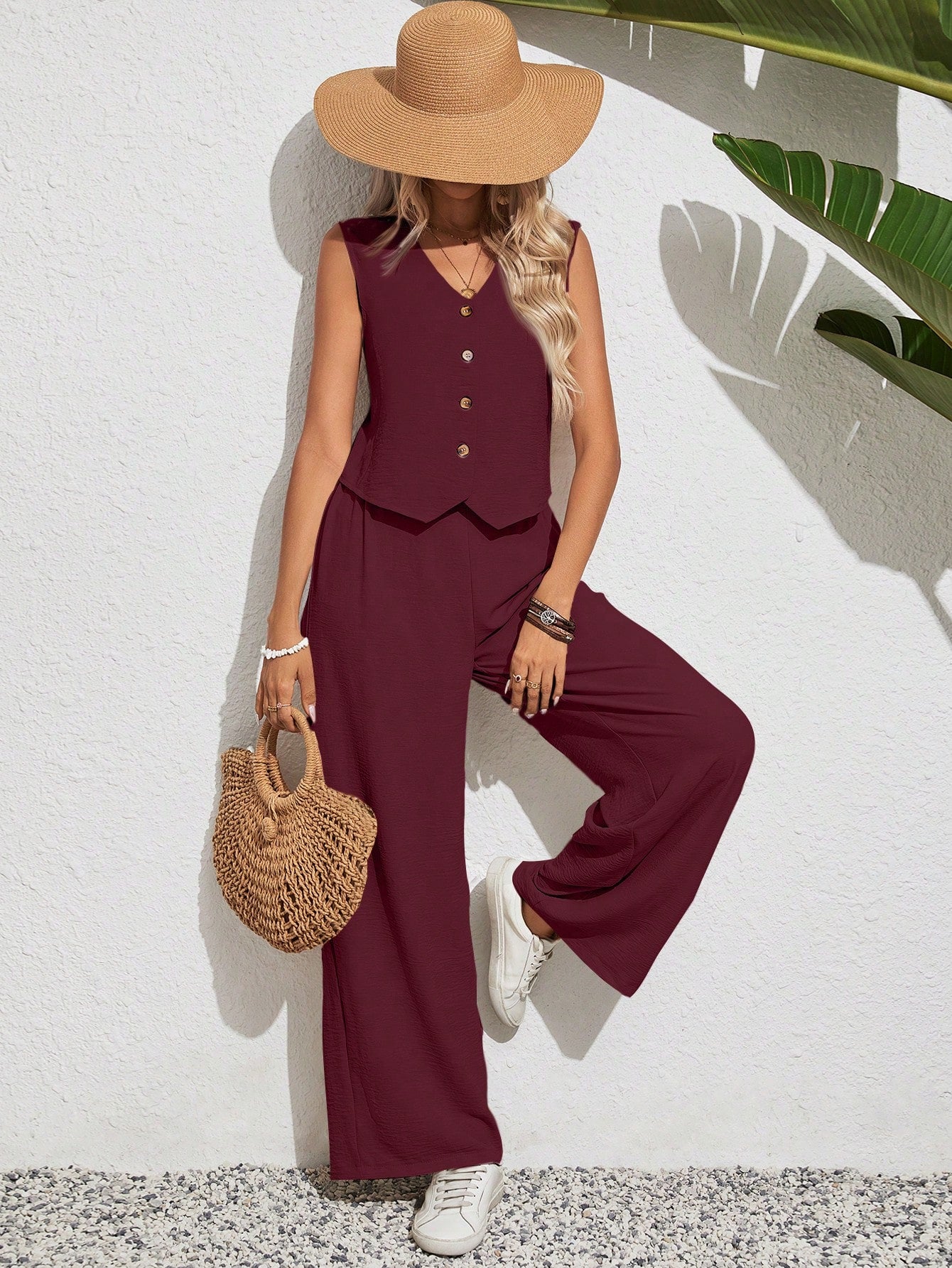 Tailored Sleeveless Co-Ord Set for Women | Premium Cotton Co-Ord