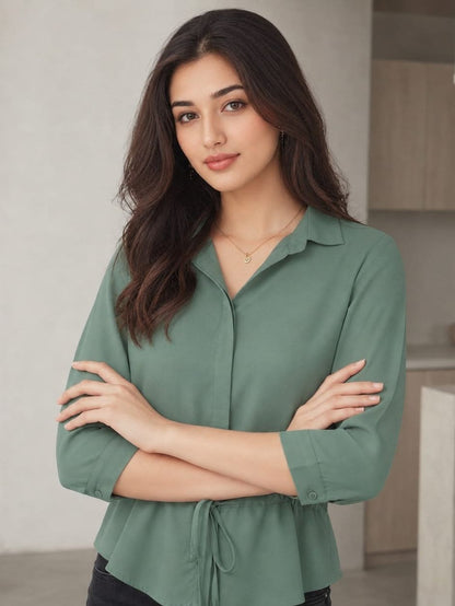 Tie-Waist Premium Shirt
