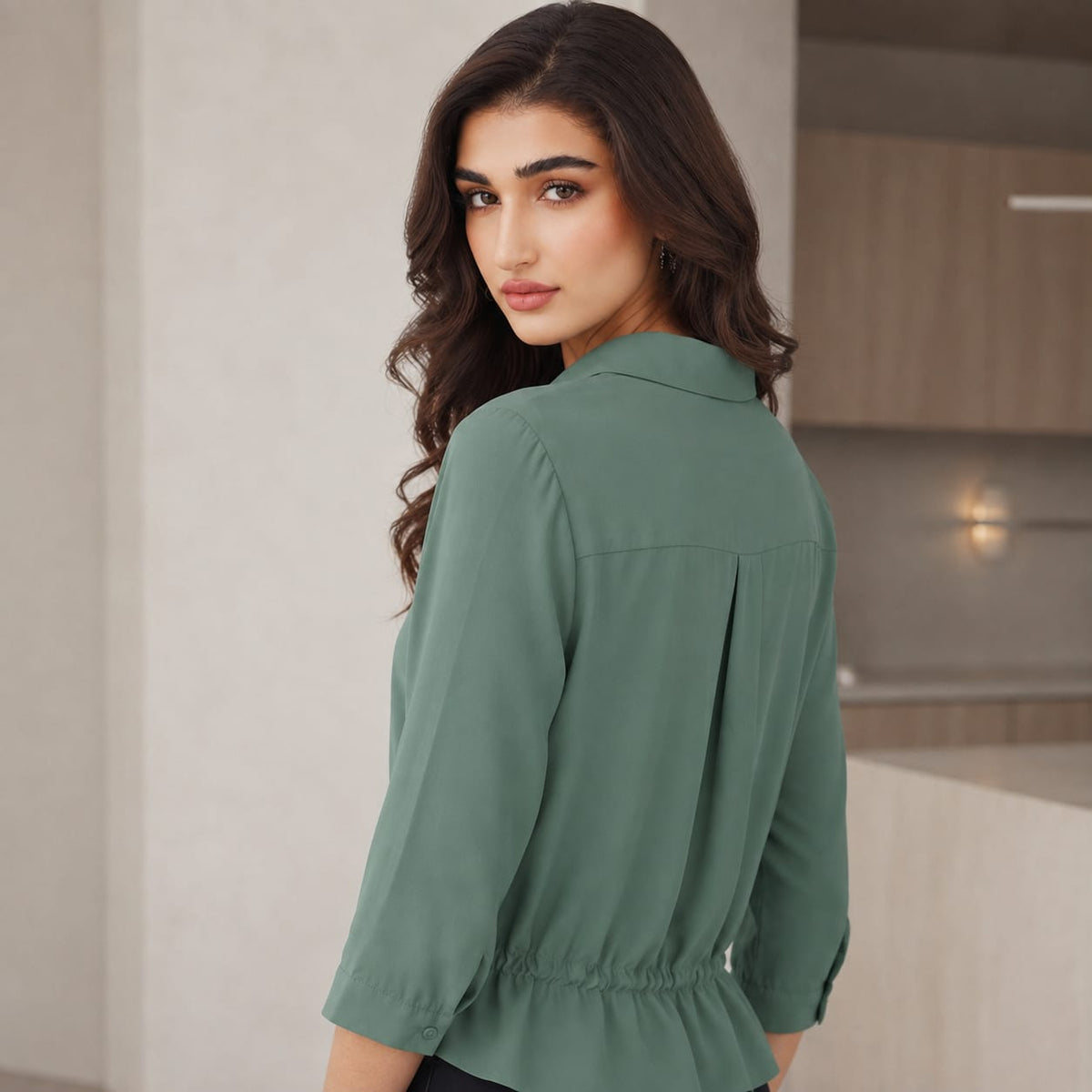 Tie-Waist Premium Shirt