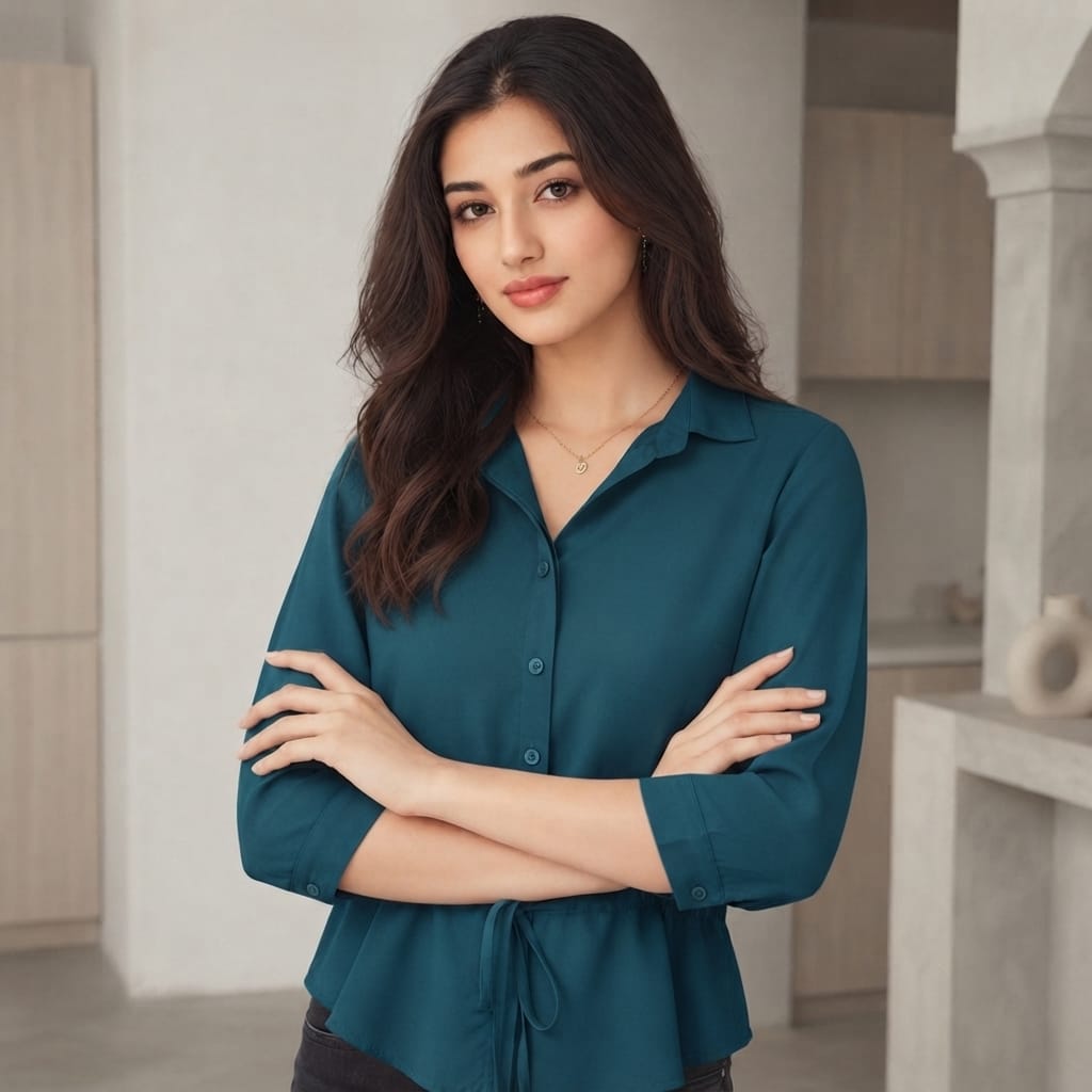 Tie-Waist Premium Shirt