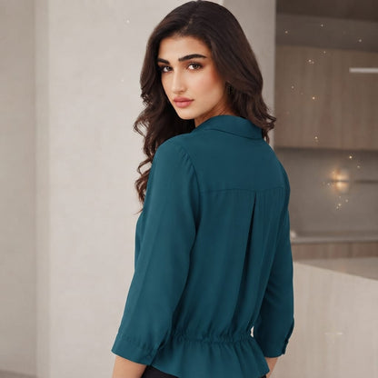 Tie-Waist Premium Shirt