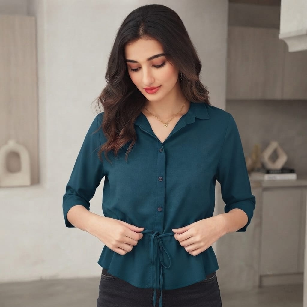 Tie-Waist Premium Shirt