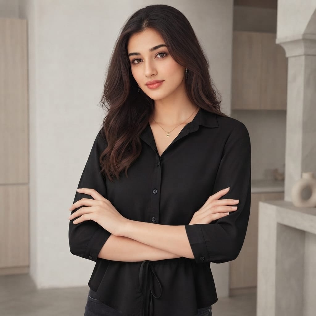 Tie-Waist Premium Shirt