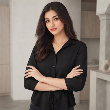 Tie-Waist Premium Shirt