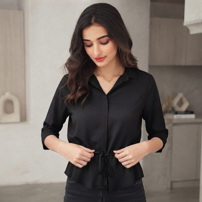 Tie-Waist Premium Shirt