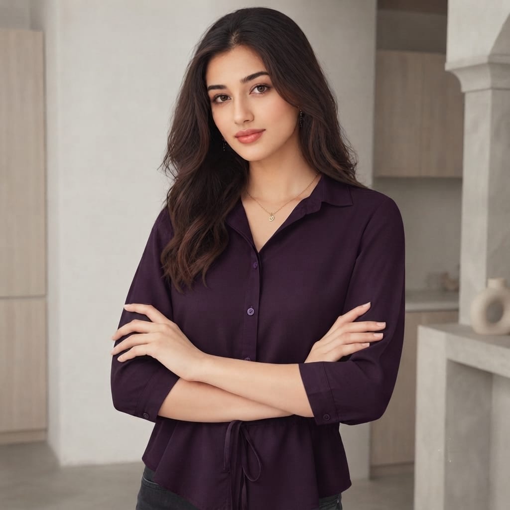 Tie-Waist Premium Shirt