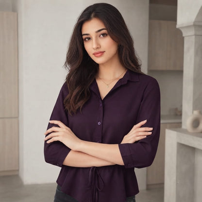 Tie-Waist Premium Shirt