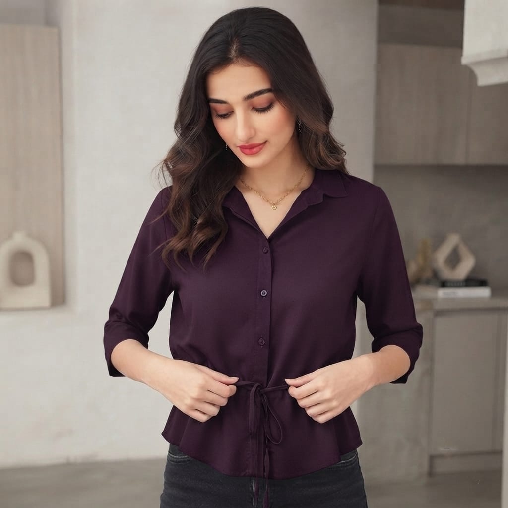 Tie-Waist Premium Shirt