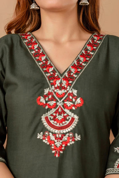 Women's Embroidered Short Kurti