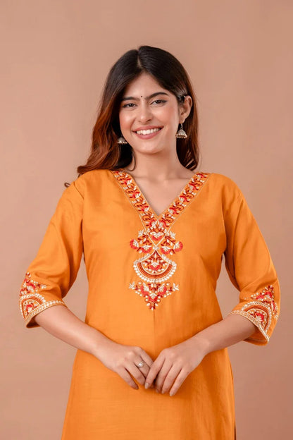 Women's Embroidered Short Kurti