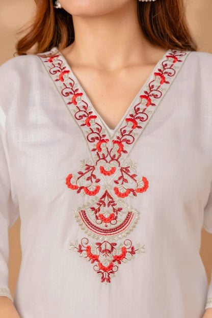 Women's Embroidered Short Kurti