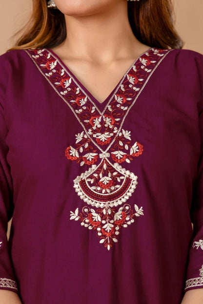 Women's Embroidered Short Kurti